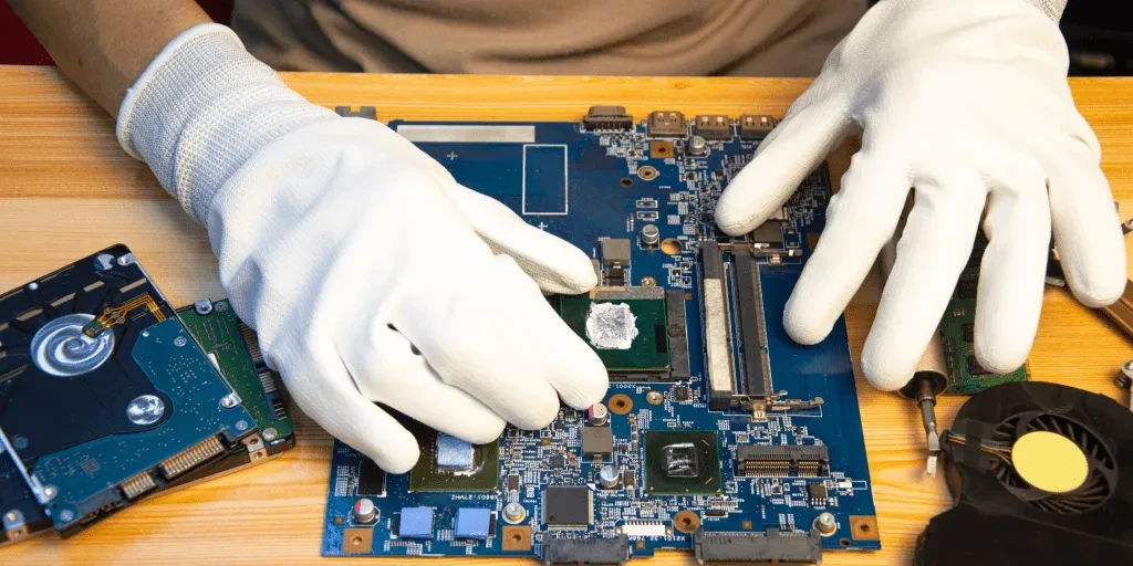 Circuit board repair work